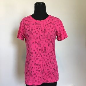 Rare Mid 2000s Paul Frank Pink Faces Print T-shirt, L